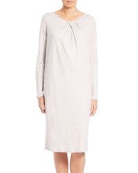 Hanro | White Long-sleeve Pleated Nine Gown | Lyst