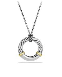 David Yurman | Metallic Metro Pendant With Gold On Chain | Lyst