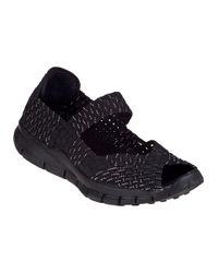 Bernie Mev - Metallic Comfi Sandal Silver/Black Fabric - Lyst