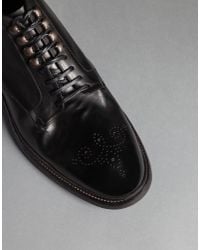 Dolce & Gabbana Black Dip-coated Washed Calfskin Marsala Lace-up Boots for men