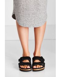 birkenstock arizona shearling black