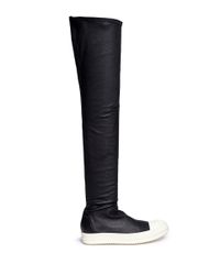 Rick Owens 'ramones' Leather Thigh High Boots in Black - Lyst