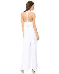olivia alice jumpsuit halter gab pleated neck
