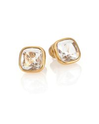 Michael Kors | Metallic Brilliance Botanicals Cushion Stud Earrings/goldtone | Lyst