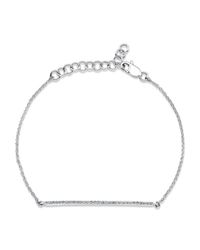 Anne Sisteron - Metallic 14kt White Gold Diamond Bar Bracelet - Lyst