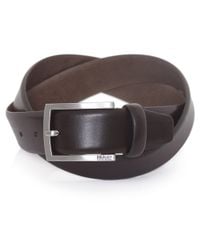 BOSS Black Brown Leather C-barney Belt for men