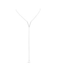 Anne Sisteron | Metallic 14kt White Gold Diamond V Bikini Lariat Necklace | Lyst