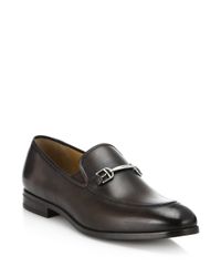 Bally | Brown Labens Double Gore Leather Bit Loafers for Men | Lyst