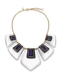 Alexis Bittar | Multicolor Sport Deco Lucite & Crystal Articulated Bib Necklace | Lyst