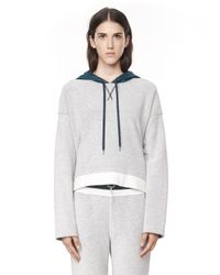 Alexander Wang Gray French Terry Sweatshirt With Hood