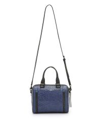 Botkier Python Embossed Logan Satchel - Blue