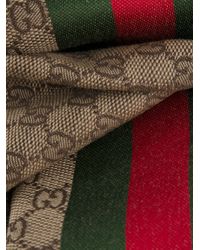 Gucci Monogram Scarf in Brown for Men - Lyst