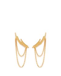 Maria Black | Metallic 'crescent Chain' Gold Plated Single Earring | Lyst