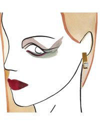 Alyssa Norton | Metallic Gold Plated Rhinestone Earrings | Lyst