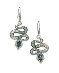 John Hardy | Blue Legends Cobra Semi-precious Multi-stone, Diamond & Sterling Silver Drop Earrings | Lyst