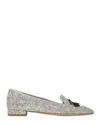 Chiara Ferragni | Gray Flirting Glitter Loafers | Lyst