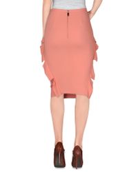 Elisabetta Franchi Pink 3/4 Length Skirt