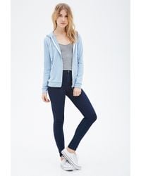 french terry zip up moletom com capuz forever 21