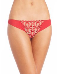 Simone Perele | Red Tulle & Microfiber Tanga | Lyst