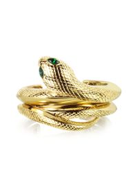 Roberto Cavalli - Multicolor Goldtone Snake Bracelet - Lyst