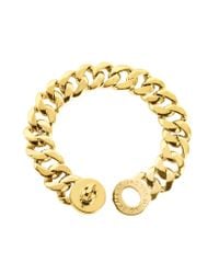 Marc By Marc Jacobs - Metallic Turnlock Golden Brass Katie Bracelet - Lyst
