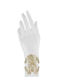 Roberto Cavalli - Metallic Rc Icon Gold Tone Metal Bracelet - Lyst
