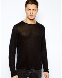 sheer shirt sleeve asos fabric shirts lyst