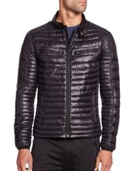 Saks Fifth Avenue | Black Quilted Puffer Coat for Men | Lyst