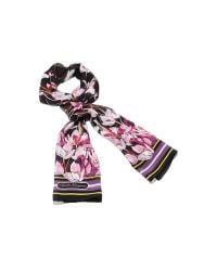 Ferragamo - Pink Cherry Blossom Print Scarf - Lyst