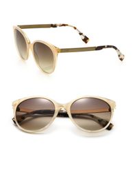 Fendi | Natural 54Mm Round Sunglasses | Lyst