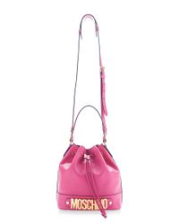 Moschino | Classic Leather Bucket Bag In Pink | Lyst