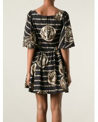Dolce & Gabbana Roman Coin Print Dress in Black - Lyst