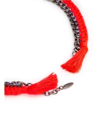 Joomi Lim | Metallic 'rebel Romance' Cotton Braid Crystal Chain Necklace | Lyst