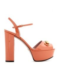 gucci orange sandals