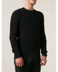 mens black ribbed jumper