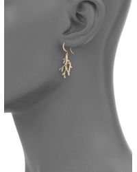 Ippolita | Metallic Stardust Diamond & 18K Yellow Gold Branch Drop Earrings | Lyst