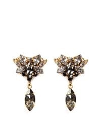 Erickson Beamon | Gray 'sacred Geometry' Marquise Cut Crystal Earrings | Lyst