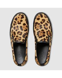 gucci leopard pumps