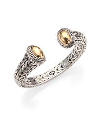 John Hardy | Metallic Palu Sterling Silver & 18K Yellow Gold Kick Cuff Bracelet | Lyst