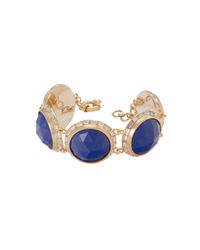 Trina Turk | Blue Lg Bezel Set Stone Flex Bracelet | Lyst