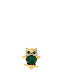 Kenneth Jay Lane | Green Crystal Pavé Emerald Owl Ring | Lyst