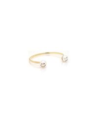 Nektar De Stagni | Metallic Drama Crystal Pave Pearl Cuff | Lyst