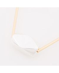 Paul Smith | Natural Women's Tube Collar Necklace With Silver Facet Bead | Lyst