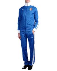 puma tracksuit light blue