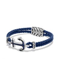 David Yurman | Blue PavÉ Anchor Bracelet for Men | Lyst