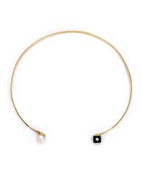 Nektar De Stagni | Metallic Pearl And Onyx Choker | Lyst
