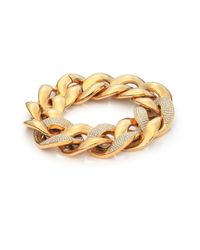 Michael Kors | Metallic Animal Instinct Pavé Curb Link Bracelet | Lyst