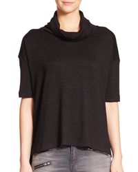 Rag & Bone | Black Blake Cowlneck Top | Lyst