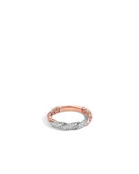 John Hardy | Metallic Classic Chain Flat Twisted Slim Band Ring | Lyst