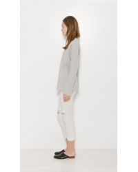 One Teaspoon | Gray Stripe Sailor Boat Neck T | Lyst